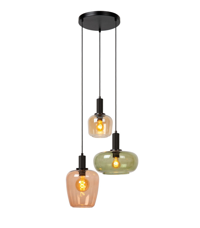 ILONA - Pendant light - 3xE27 - Black-1
