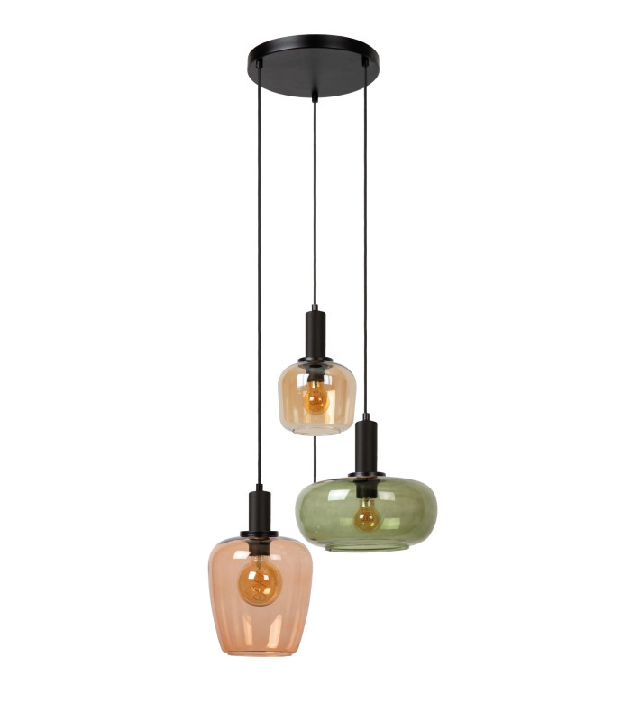 ILONA - Pendant light - 3xE27 - Black-3