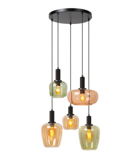 ILONA - Pendant light - 5xE27 - Black-1