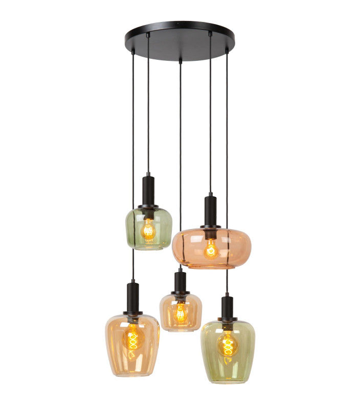 ILONA - Pendant light - 5xE27 - Black-1