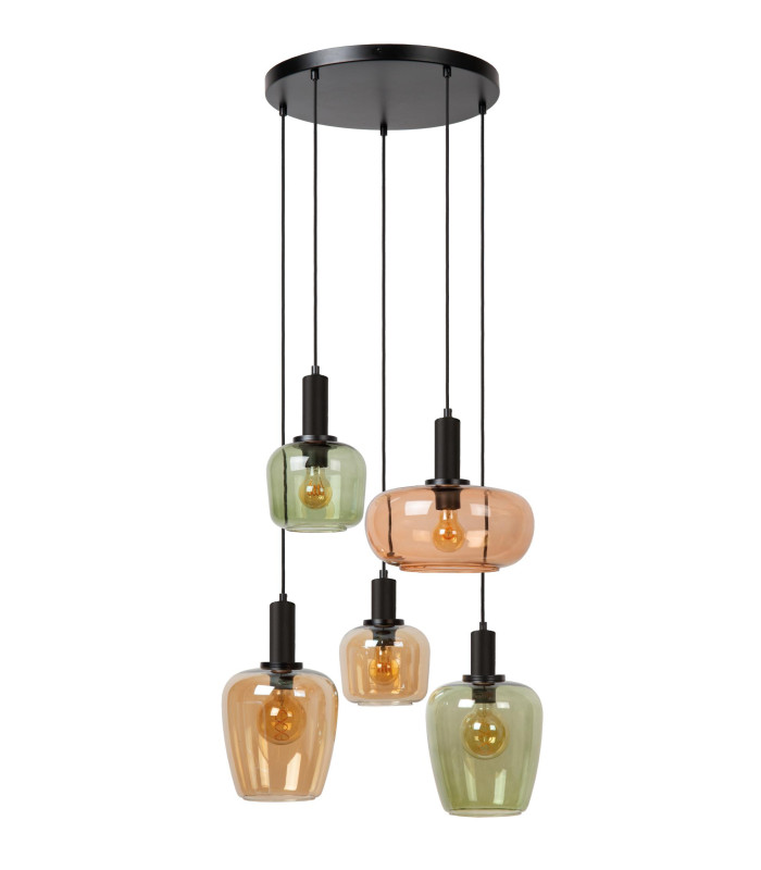 ILONA - Pendant light - 5xE27 - Black-3