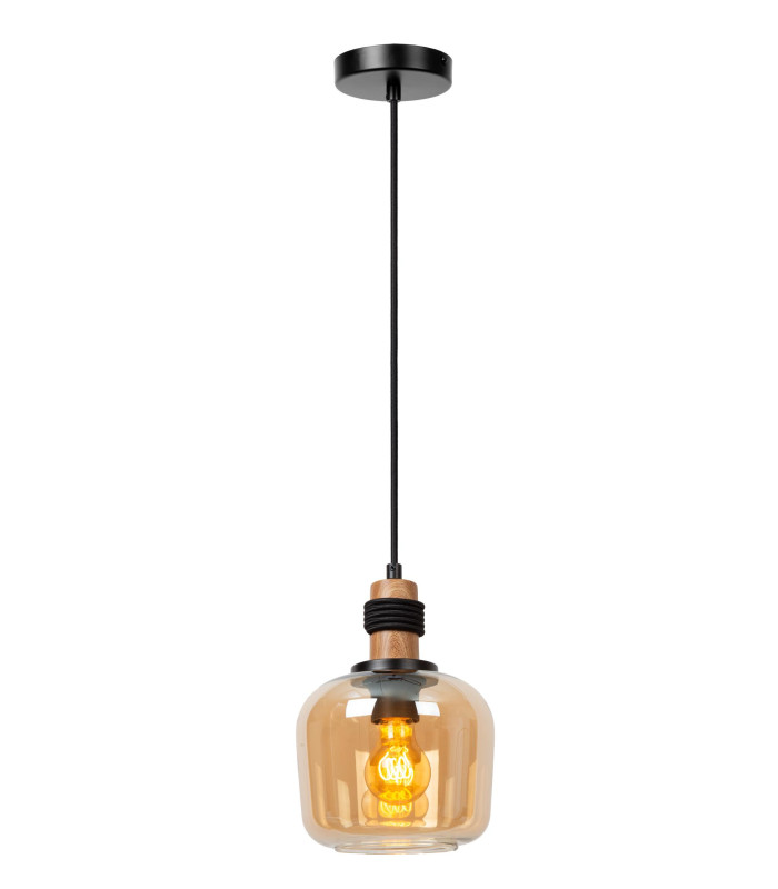 ILONA - Pendant light - 18 cm - 1xE27 - Amber-1