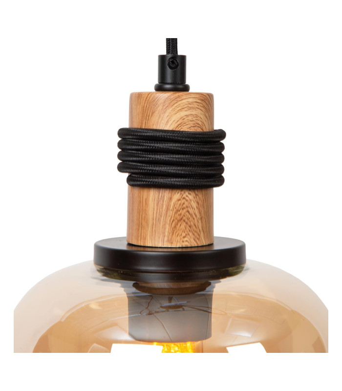 ILONA - Pendant light - 18 cm - 1xE27 - Amber-7