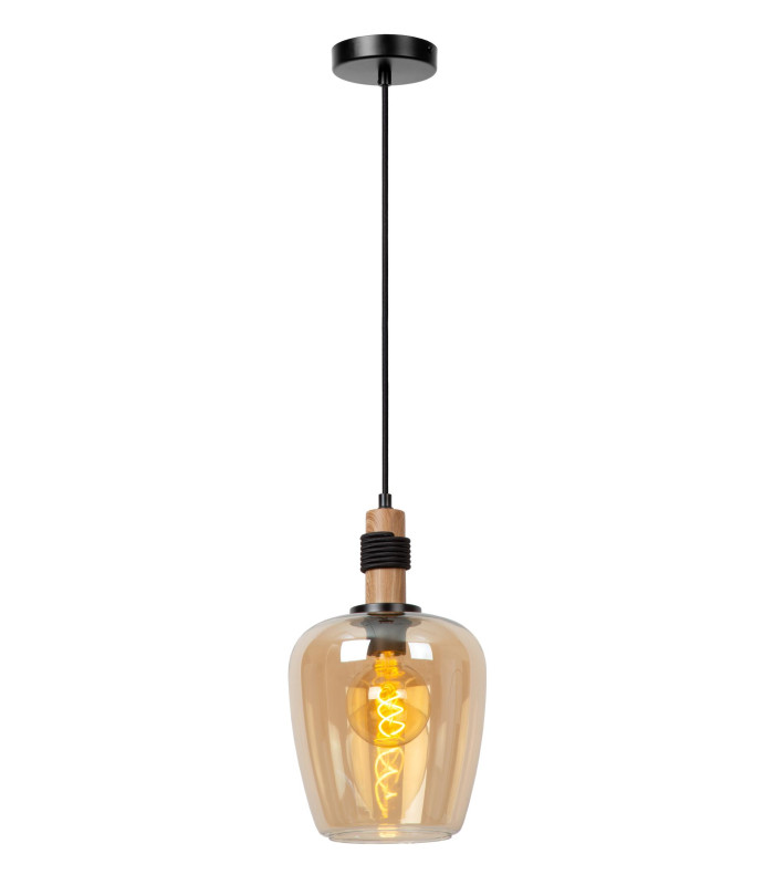 ILONA - Pendant light - 22 cm - 1xE27 - Amber-1