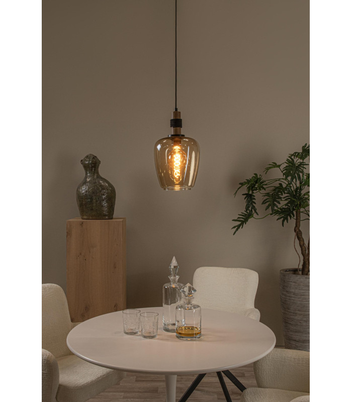 ILONA - Pendant light - 22 cm - 1xE27 - Amber-4