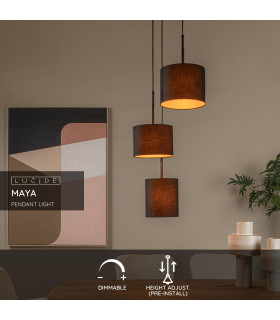 MAYA - Pendant light - 46 cm - 3xE27 - Black-2