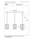 RAFAL - Pendant light - 3xE27 - Grey-11