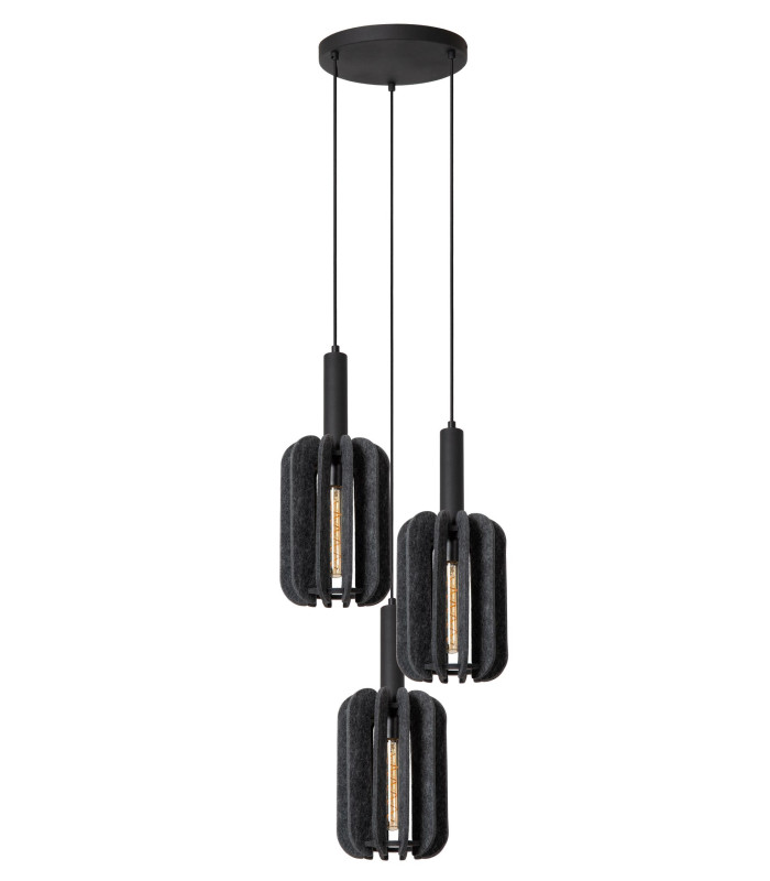 RAFAL - Pendant light - 50 cm - 3xE27 - Grey-3