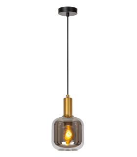 JOANET - Pendant light - 16 cm - 1xE27 - Smoke Grey-1