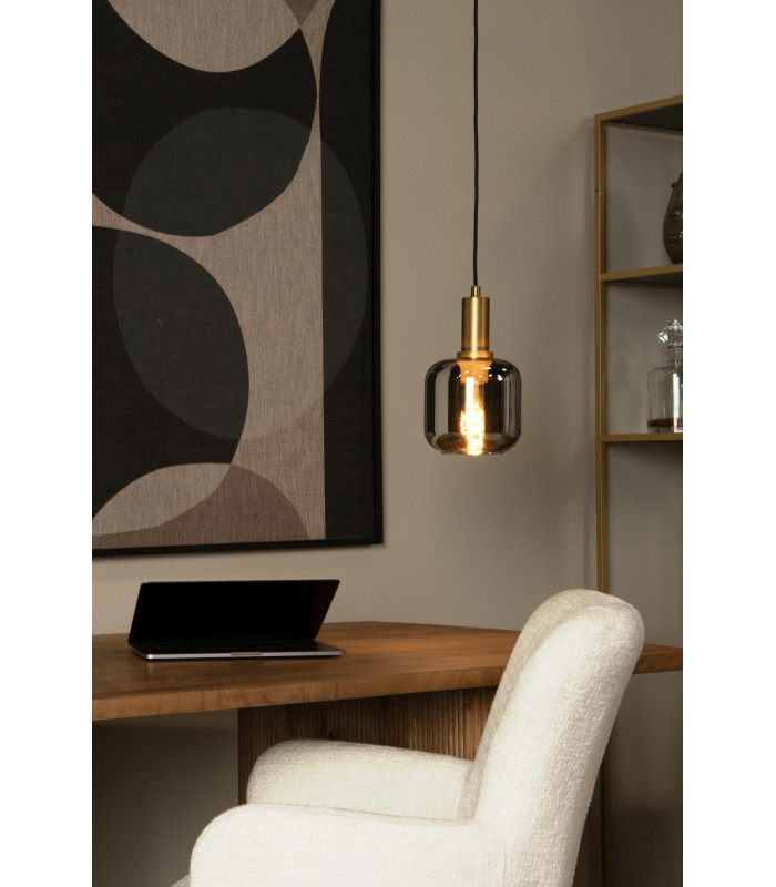 JOANET - Pendant light - 16 cm - 1xE27 - Smoke Grey-4