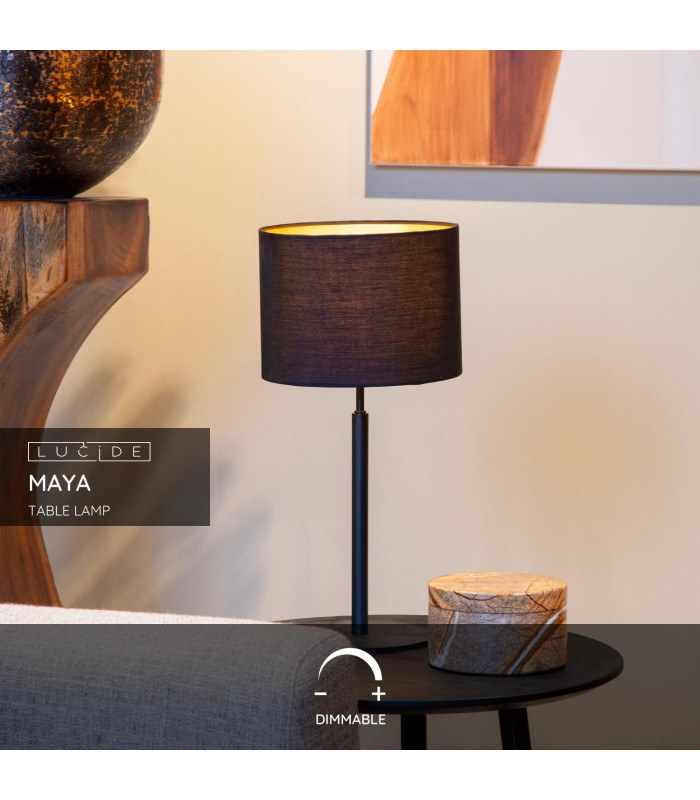 MAYA - Table lamp - 26 cm - 1xE27 - Black-2