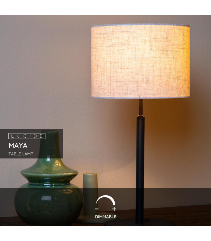 MAYA - Table lamp - 26 cm - 1xE27 - Cream-2