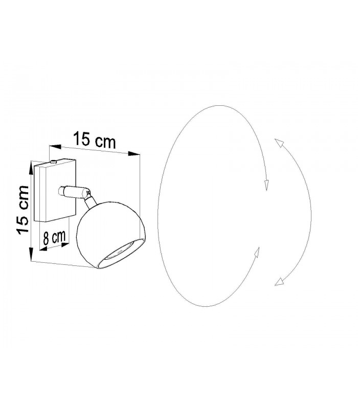 1 Light Spotlight Black, GU10 - 3