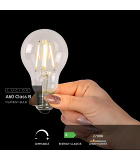 4 cm - LED Dim. - E27 - 1x7W 2700K - Transparant-1