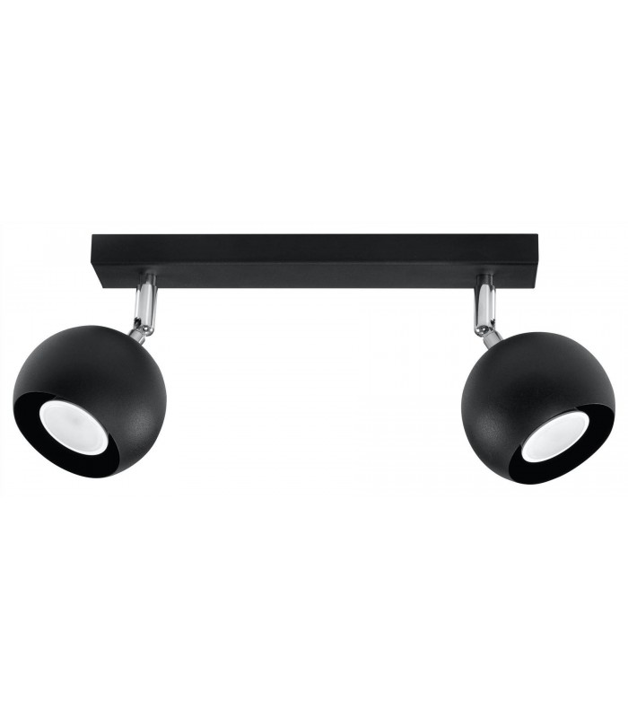 2 Light Spotlight Bar Black, GU10 - 1