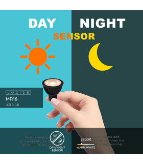 MR16 Day/Night Sensor - Led bulb - 5 cm - LED - GU10 - 1x5W 2700K - Black-2