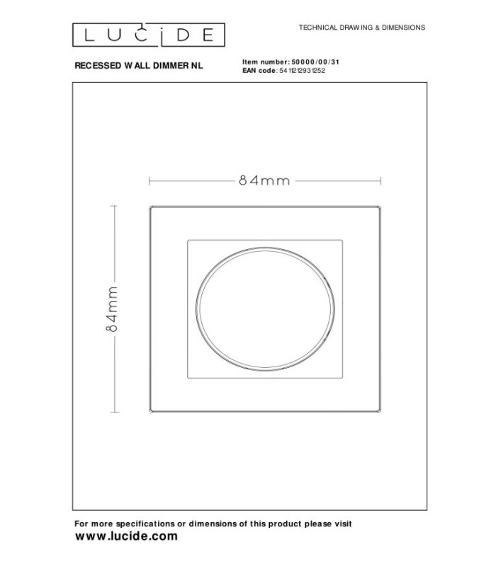 RECESSED WALL DIMMER NL - Dimmer - 300 Watt 230V - White-6