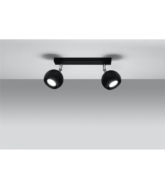 2 Light Spotlight Bar Black, GU10 - 4