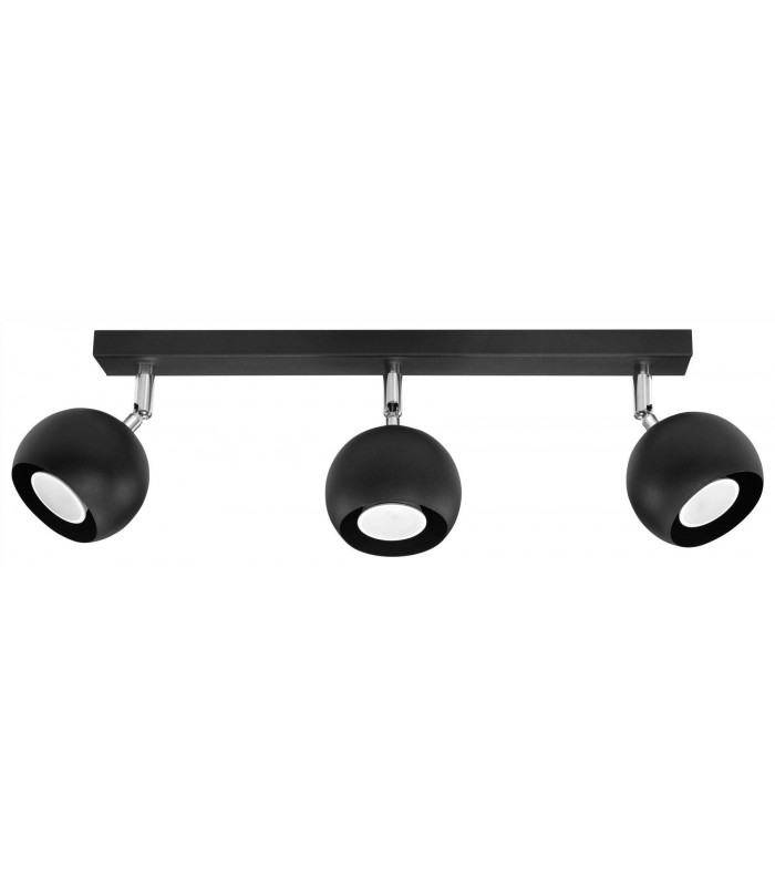 3 Light Spotlight Bar Black, GU10 - 1