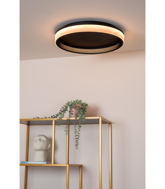 ESTREJA - Flush ceiling light - 40 cm - LED Dim. - 2500K/3000K - Black-6