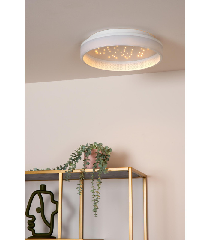 ESTREJA - Flush ceiling light - 40 cm - LED Dim. - 2500K/3000K - White-5