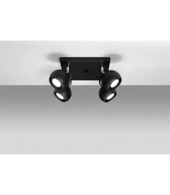 4 Light Spotlight Cluster Black, GU10 - 2
