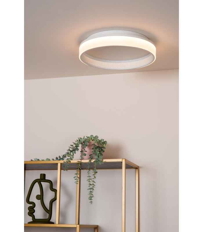 ESTREJA - Flush ceiling light - 40 cm - LED Dim. - 2500K/3000K - White-7