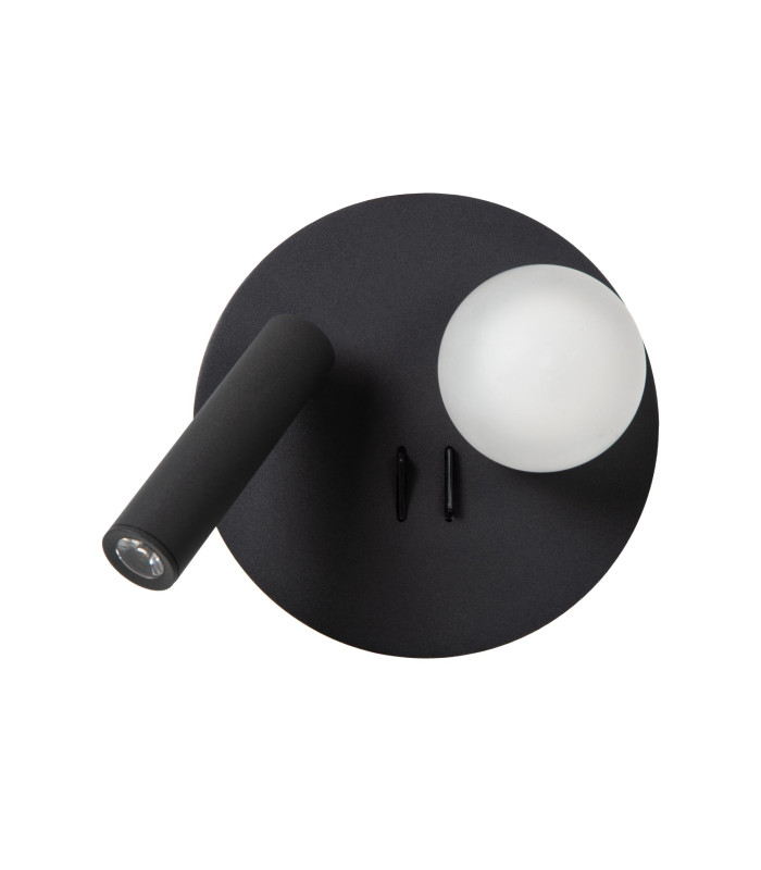 7W 3000K - With USB charging point - Black-1