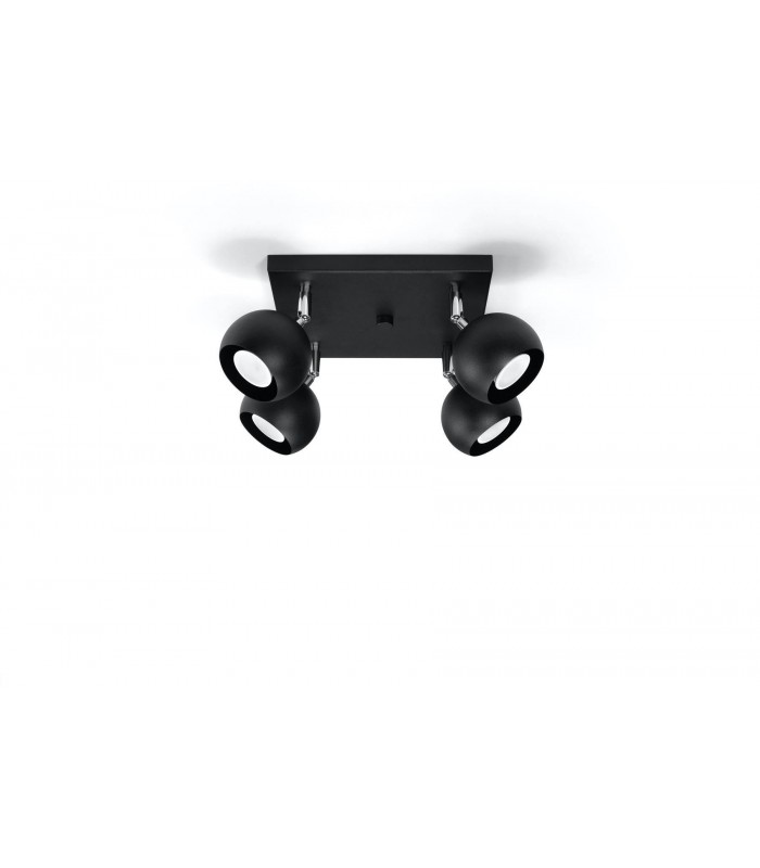 4 Light Spotlight Cluster Black, GU10 - 3