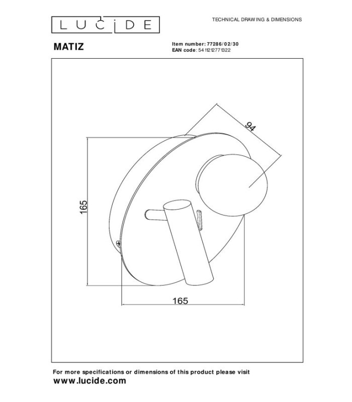 MATIZ - Bedside lamp - LED - 1x3