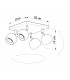 4 Light Spotlight Cluster Black, GU10 - 4