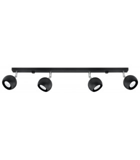 4 Light Spotlight Bar Black, GU10 - 1