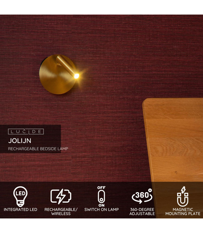 JOLIJN - Rechargeable Bedside lamp - Battery - 10