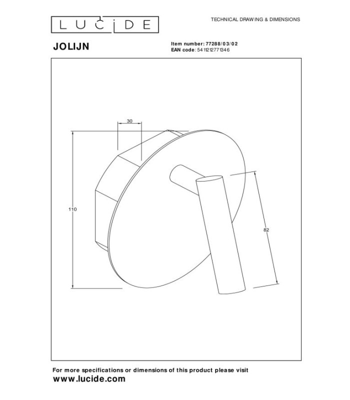 JOLIJN - Rechargeable Bedside lamp - Battery - 10