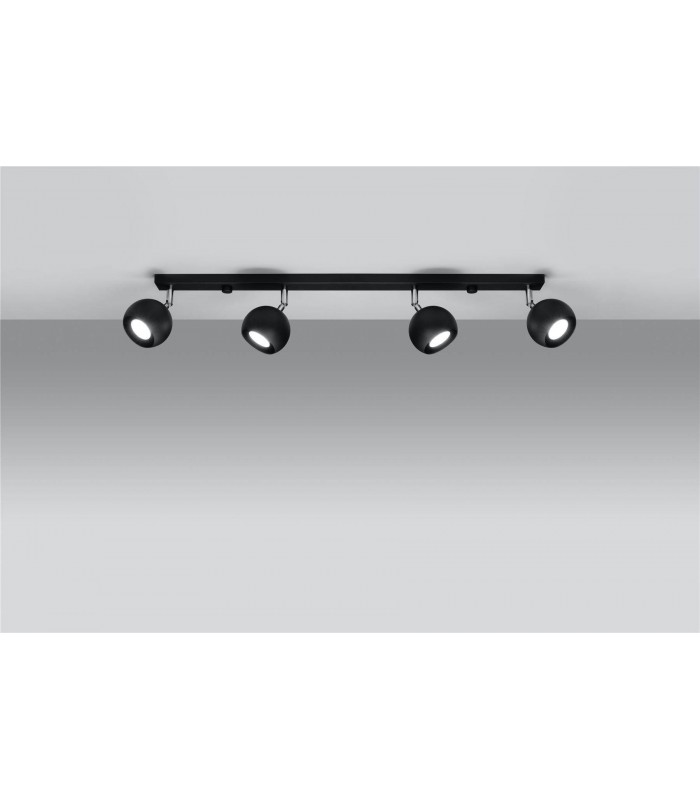 4 Light Spotlight Bar Black, GU10 - 2