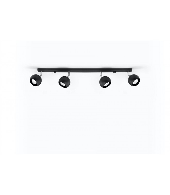 4 Light Spotlight Bar Black, GU10 - 3