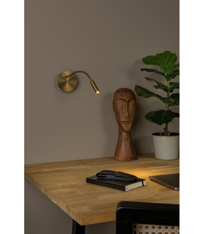 JOLIJN - Rechargeable Bedside lamp - Battery - 11 cm - LED - 1x2W 3000K - Magnetic System - Matt Gold-3