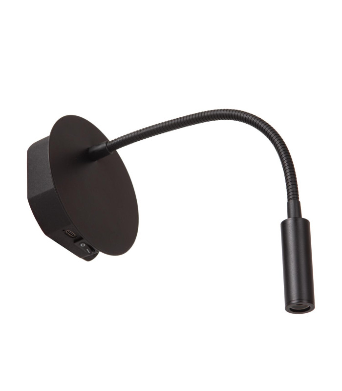 JOLIJN - Rechargeable Bedside lamp - Battery - 11 cm - LED - 1x2W 3000K - With magnetic mounting system - Black-5