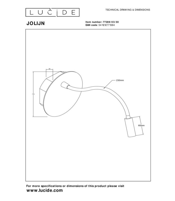 JOLIJN - Rechargeable Bedside lamp - Battery - 11 cm - LED - 1x2W 3000K - With magnetic mounting system - Black-6