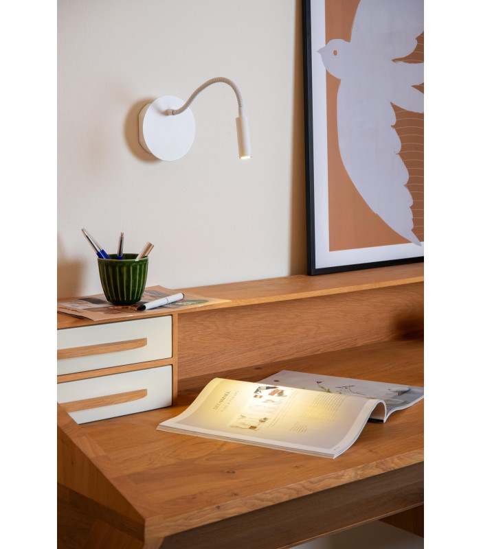 JOLIJN - Rechargeable Bedside lamp - Battery - 11 cm - LED - 1x2W 3000K - With magnetic mounting system - White-4