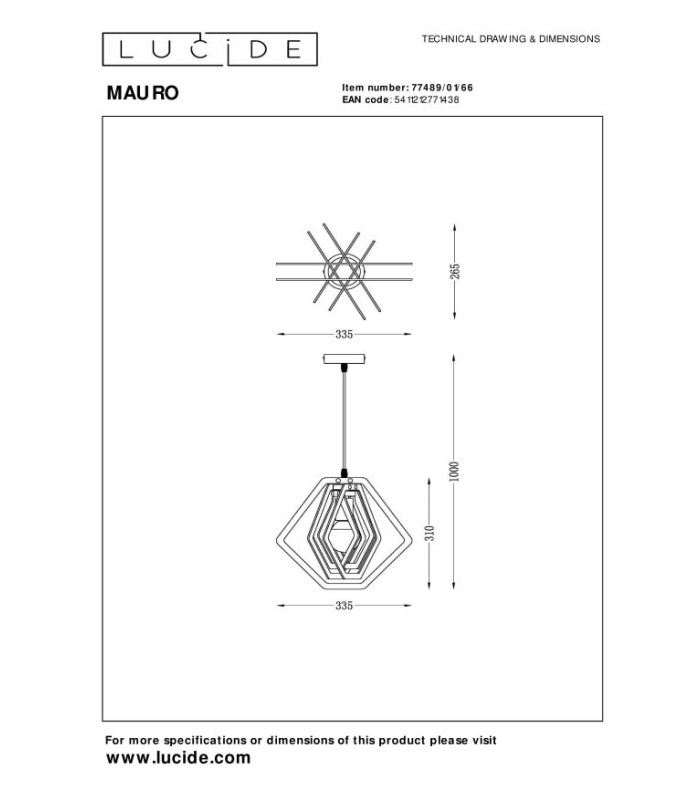 MAURO - Pendant light Children - 1xE27 - Pink-8