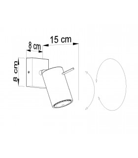 1 Light Wall Spotlight Grey, GU10 - 2