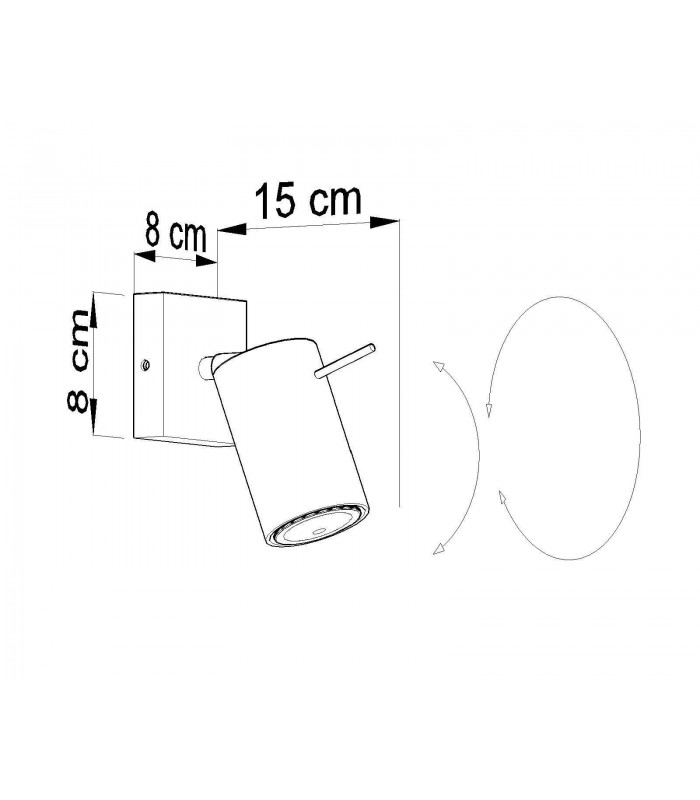 1 Light Wall Spotlight Grey, GU10 - 2