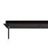 Yorktown Linear 3 Light Pendant E27 Aged Pewter/Matt Black 30cm Pumpkin Shaped Ribbed Champagne Glass-10