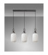 Yorktown Linear 3 Light Pendant 20cm Tubular Ribbed Glass Aged Pewter/Matt Black Opal-10