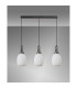 Yorktown Linear 3 Light Pendant 20cm Almond Ribbed Glass Aged Pewter/Matt Black Opal-10