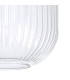 Yorktown Linear 3 Light Pendant 20cm Tubular Ribbed Glass Antique Silver/Matt Black Clear-6