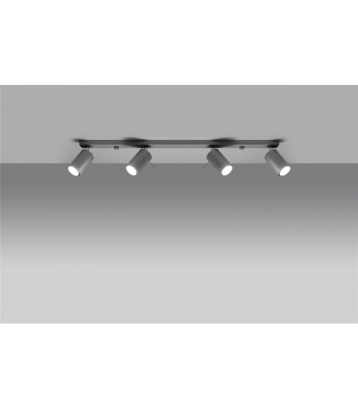 4 Light Spotlight Bar Grey, GU10 - 4