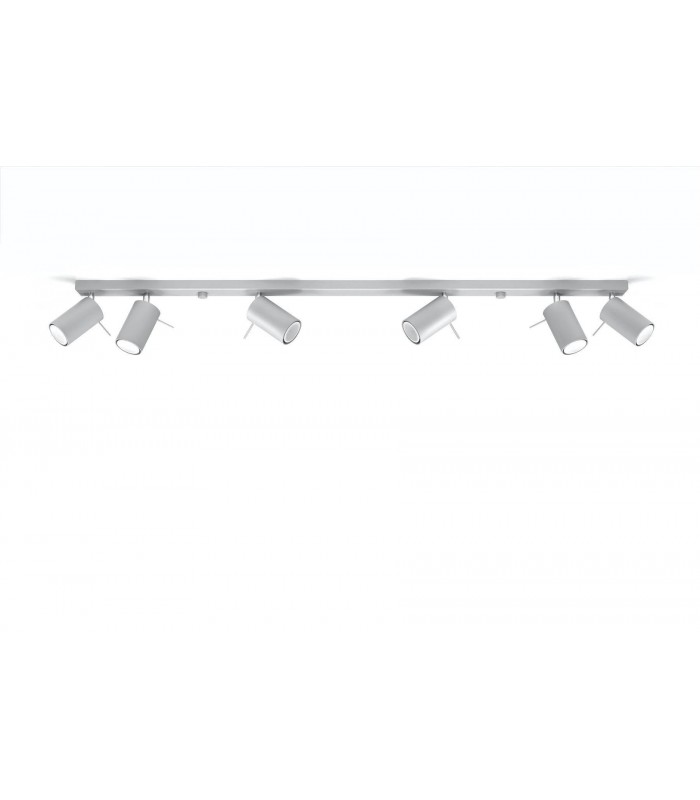 6 Light Spotlight Bar Grey, GU10 - 2