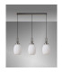 Yorktown Linear 3 Light Pendant 20cm Almond Ribbed Glass Antique Silver/Matt Black Opal-10